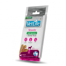 Дентално лакомство за кучета от средни и едри породи Vet Life Dog Dental Treat Struvite Medium and Maxi с контрол на pH на урината срещу образуването на струвитни уролити 100 гр